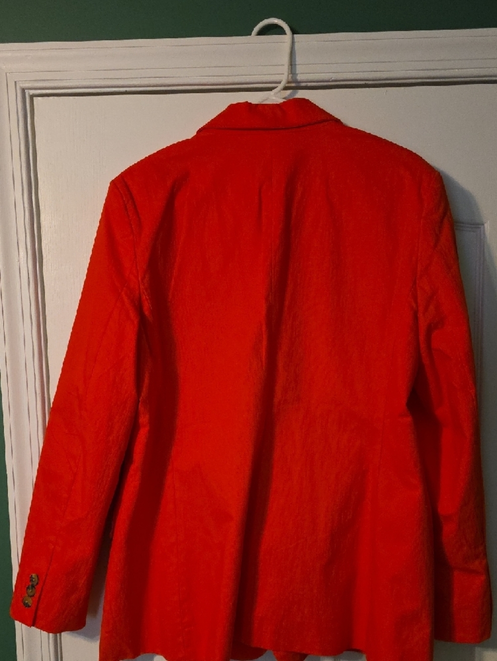 Women's Bright Red Single-Button Blazer Jacket - Picture 4 of 5